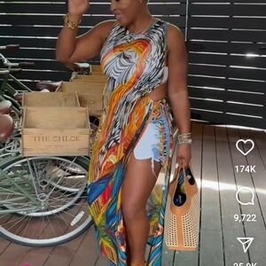 Colorful Abstract Women's Dress